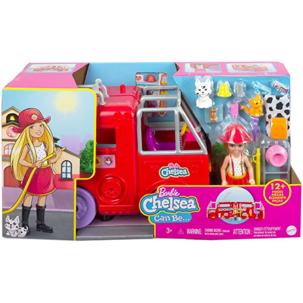 Barbie: Chelsea tűzoltóautó játékszett - Mattel kép 1