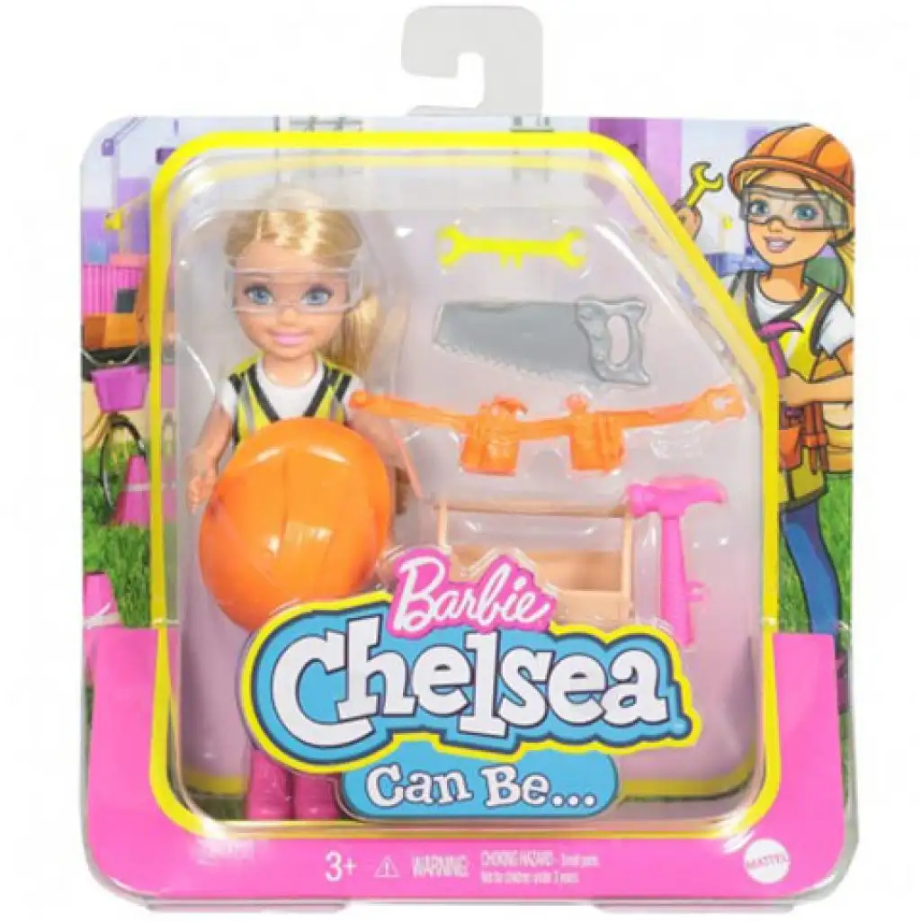 Barbie: Chelsea staviteľka kariérna bábika 15cm - Mattel