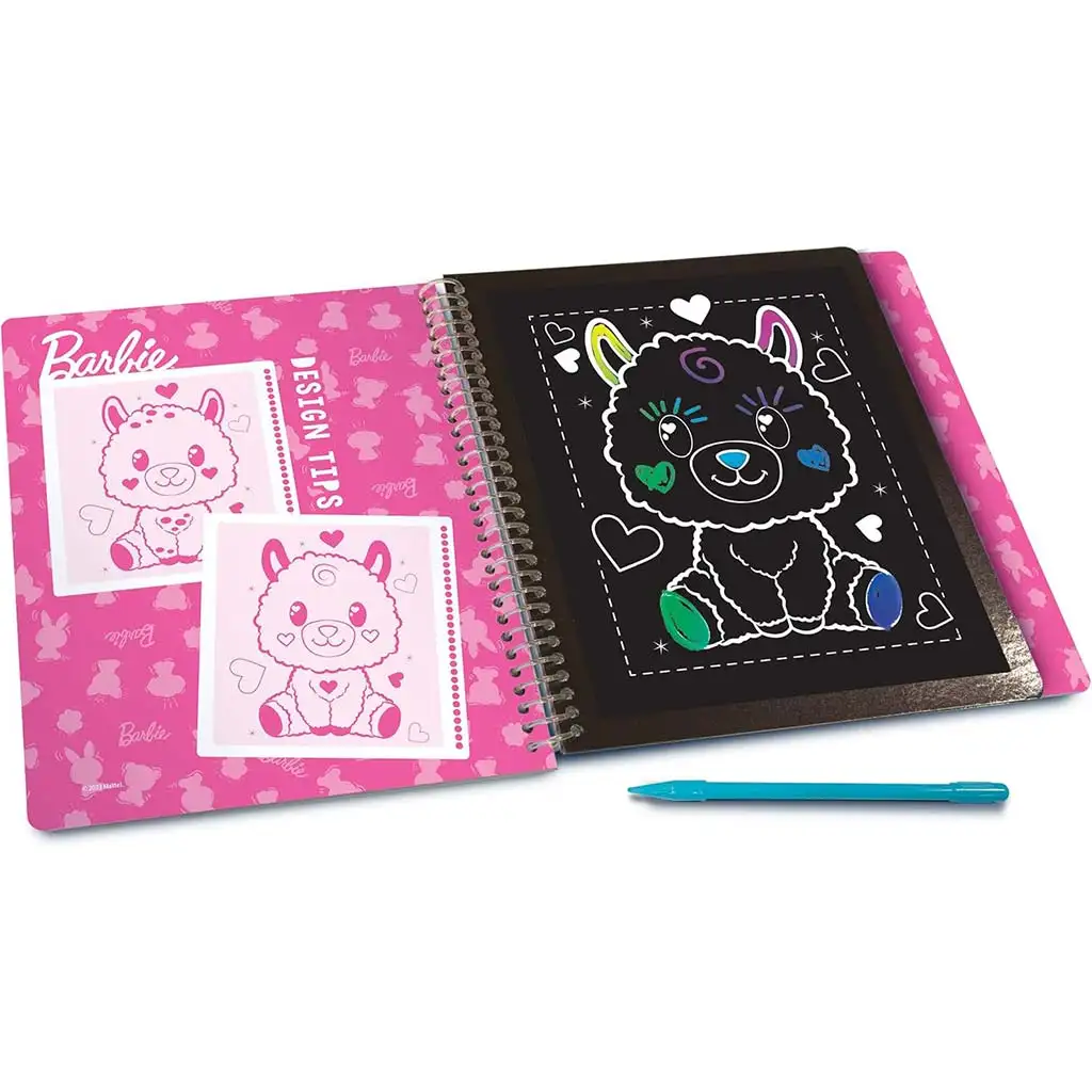 Barbie Cutie sada na tvorbu obrázkov so škrabacím efektom, 44 strán - Lisciani kép 3