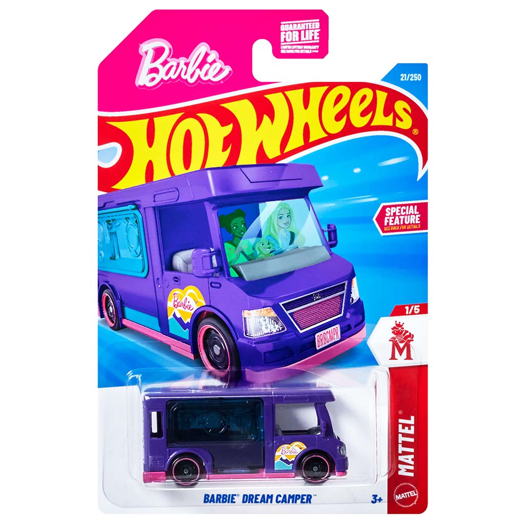Hot Wheels: Barbie Dream Camper lila kisautó 1/64 - Mattel kép 1