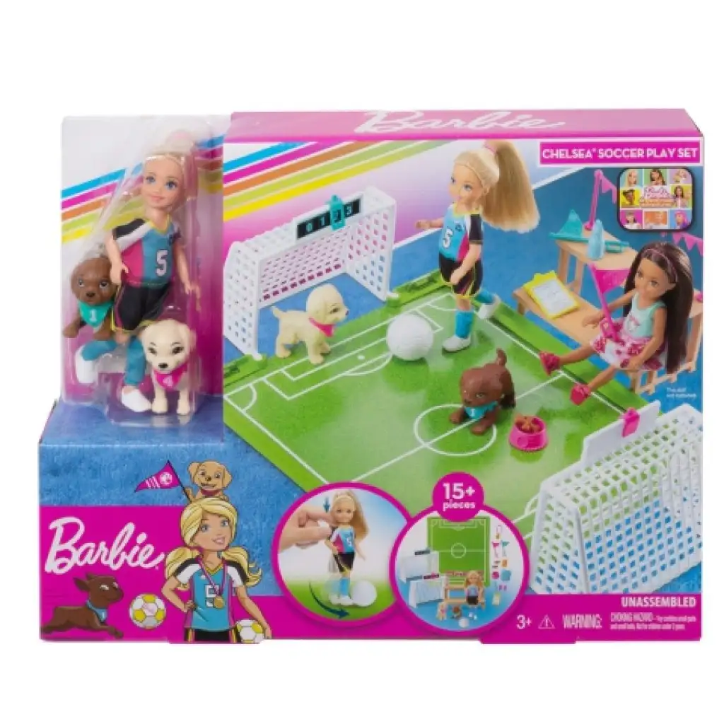 Barbie Dreamhouse Adventures: Chelsea futbalový herný set - Mattel