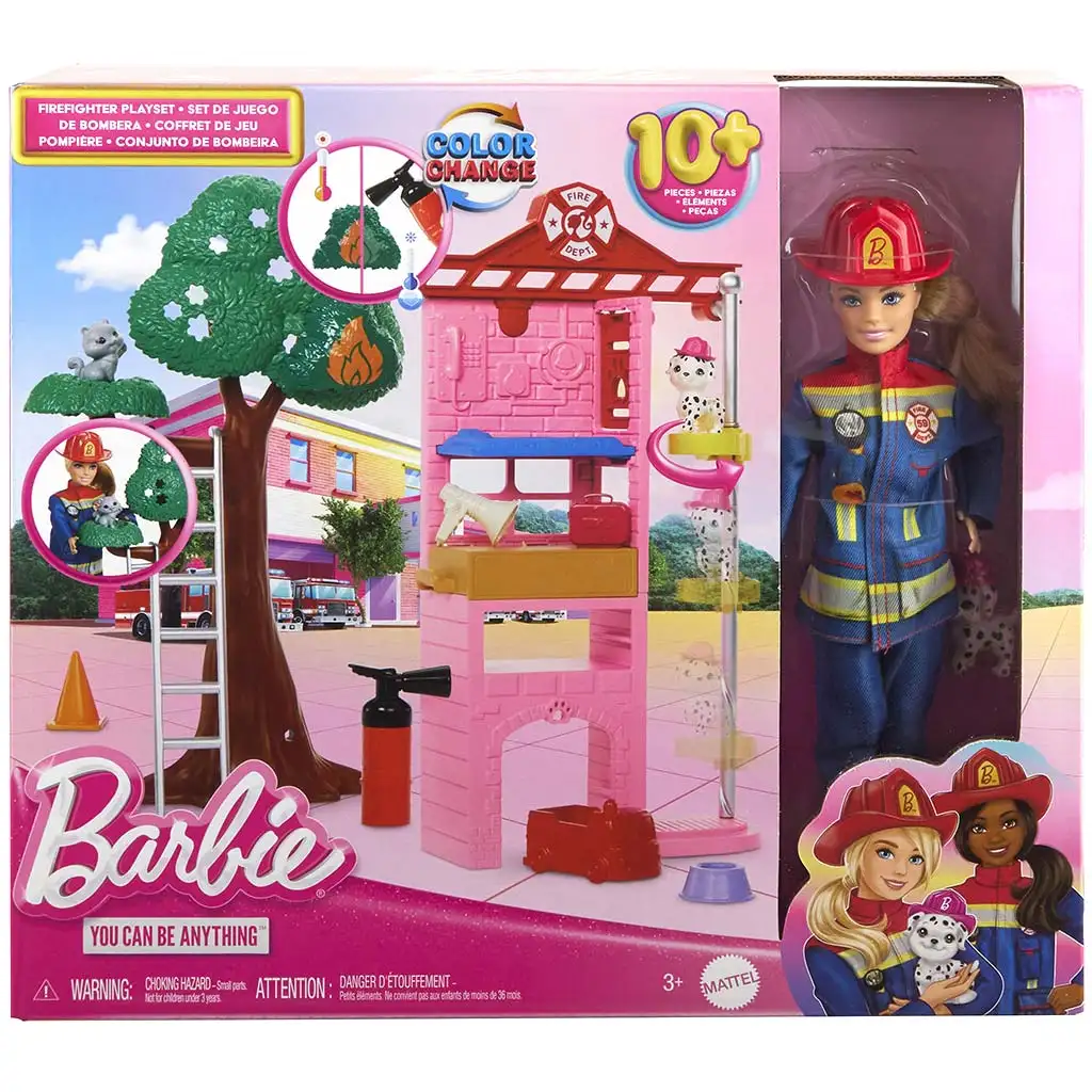 Barbie: Hasičská stanica herný set - Mattel