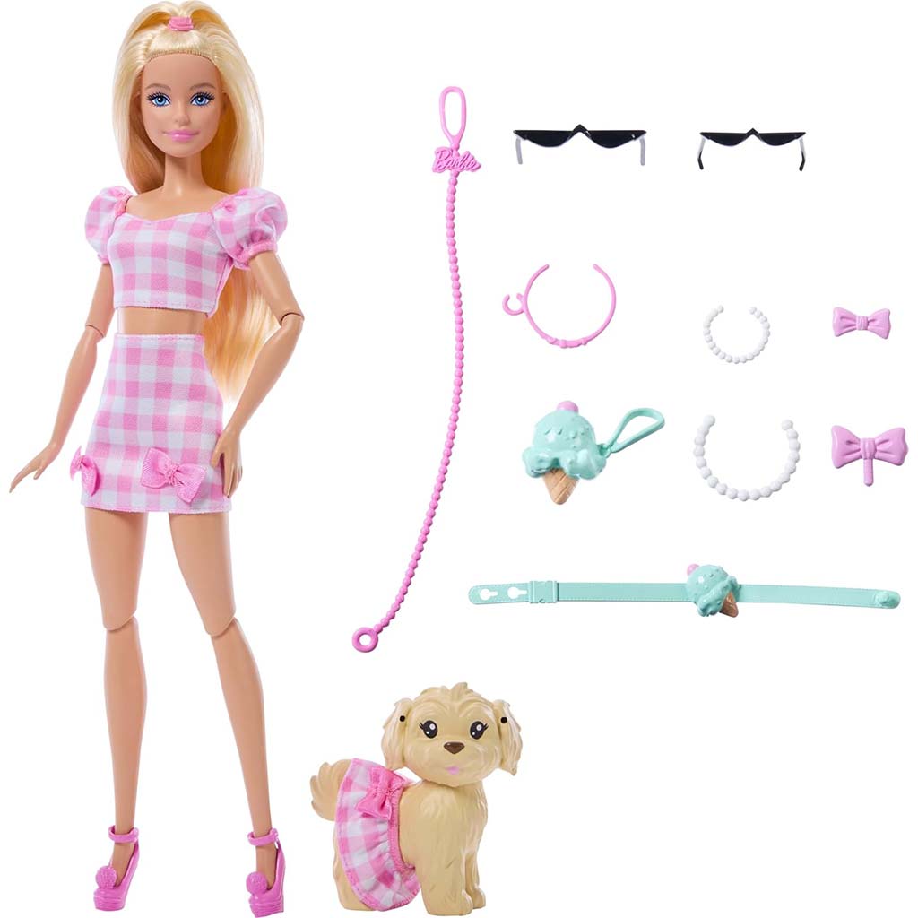 Barbie: Herný set Módne duo s miláčikom v ružovej farbe - Mattel kép 4