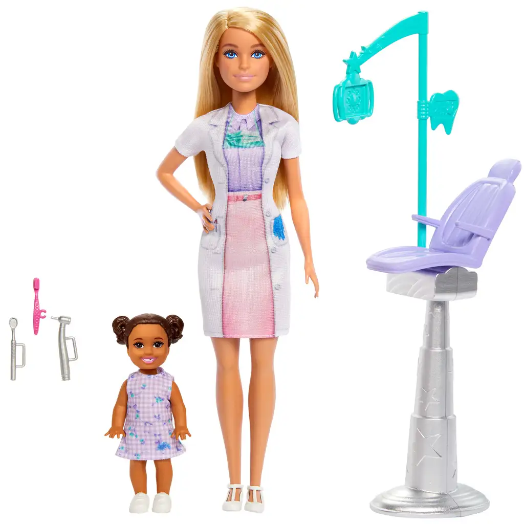 Barbie bábika kariérna zubárka s blond vlasmi - Mattel kép 2