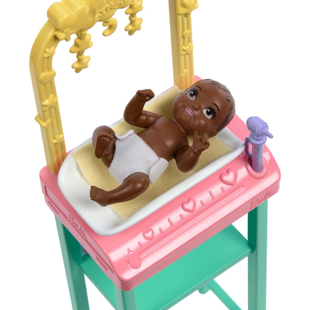 Barbie bábika detská lekárka s blond vlasmi - herný set Mattel kép 4