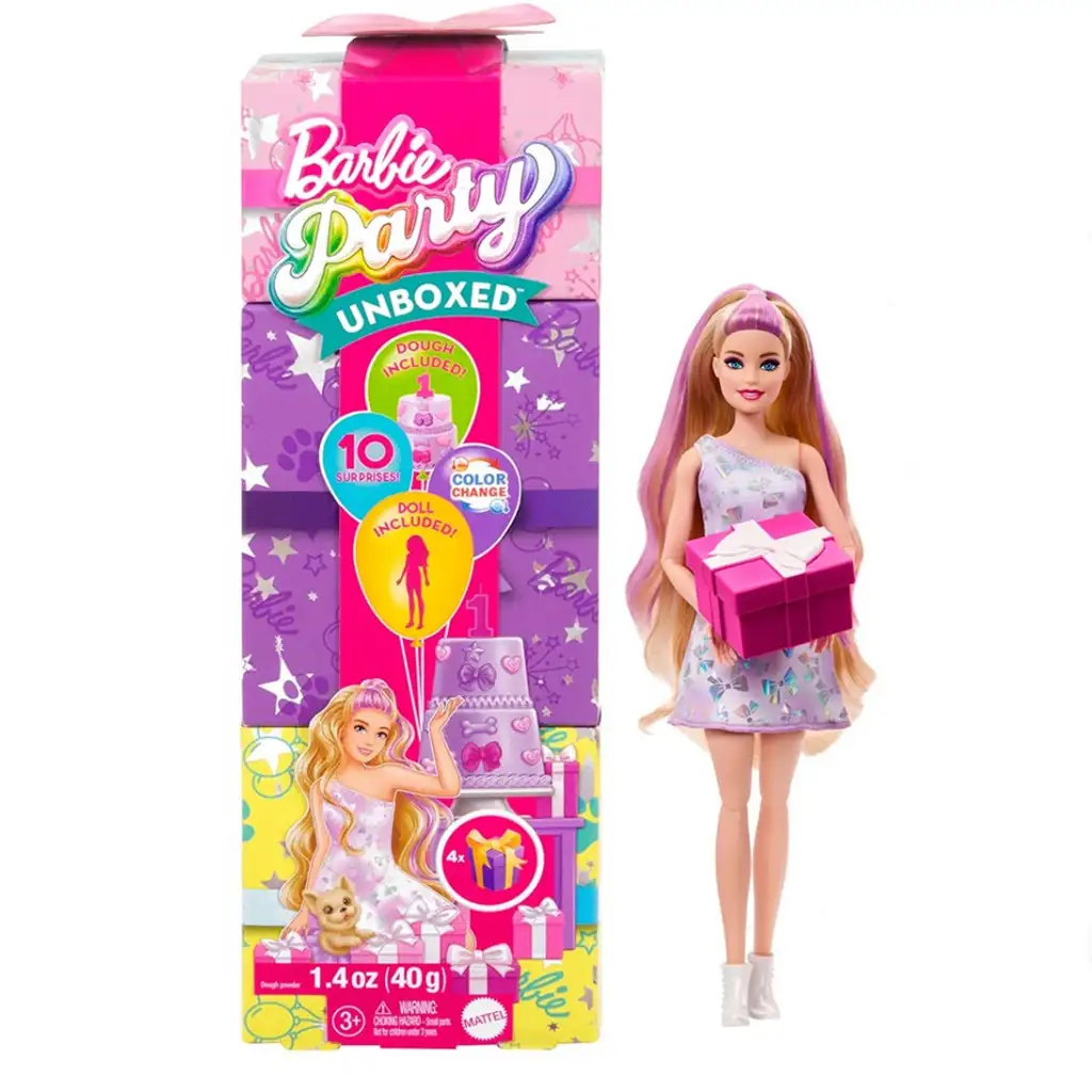 Barbie: Party Reveal prekvapujúca bábika s francúzskym buldogom - Mattel