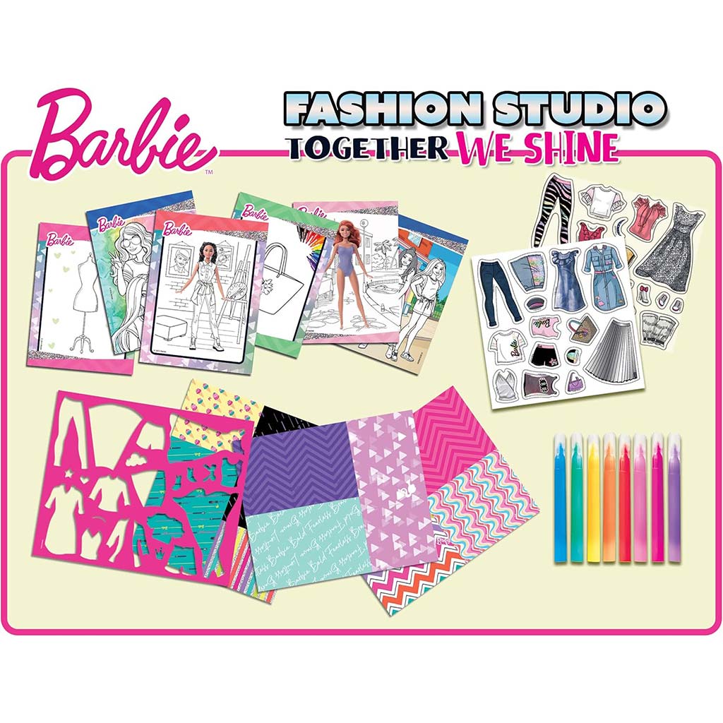 Barbie Together We Shine omaľovánka a súprava na obliekanie - Lisciani kép 2