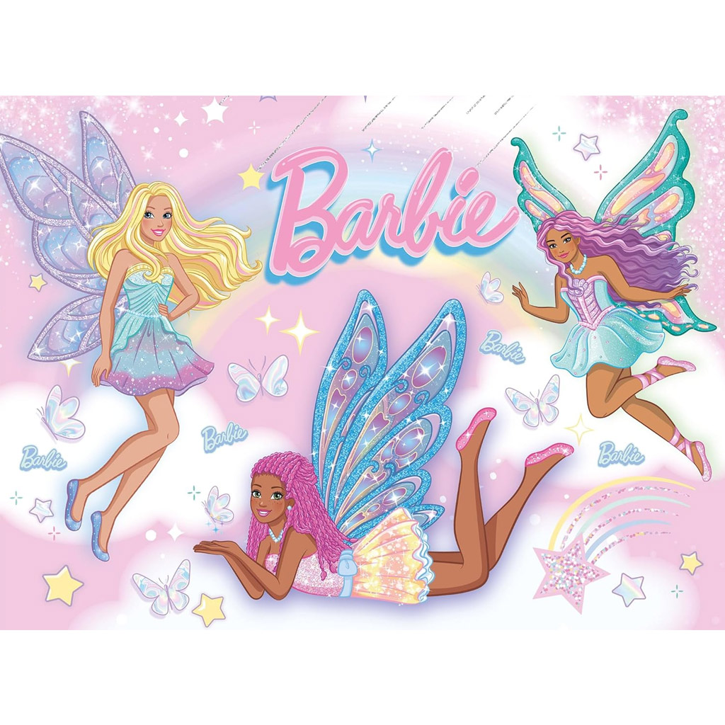 Barbie rozprávkové kamarátky 48-dielne Eco mini puzzle 35x25 cm - Lisciani kép 2