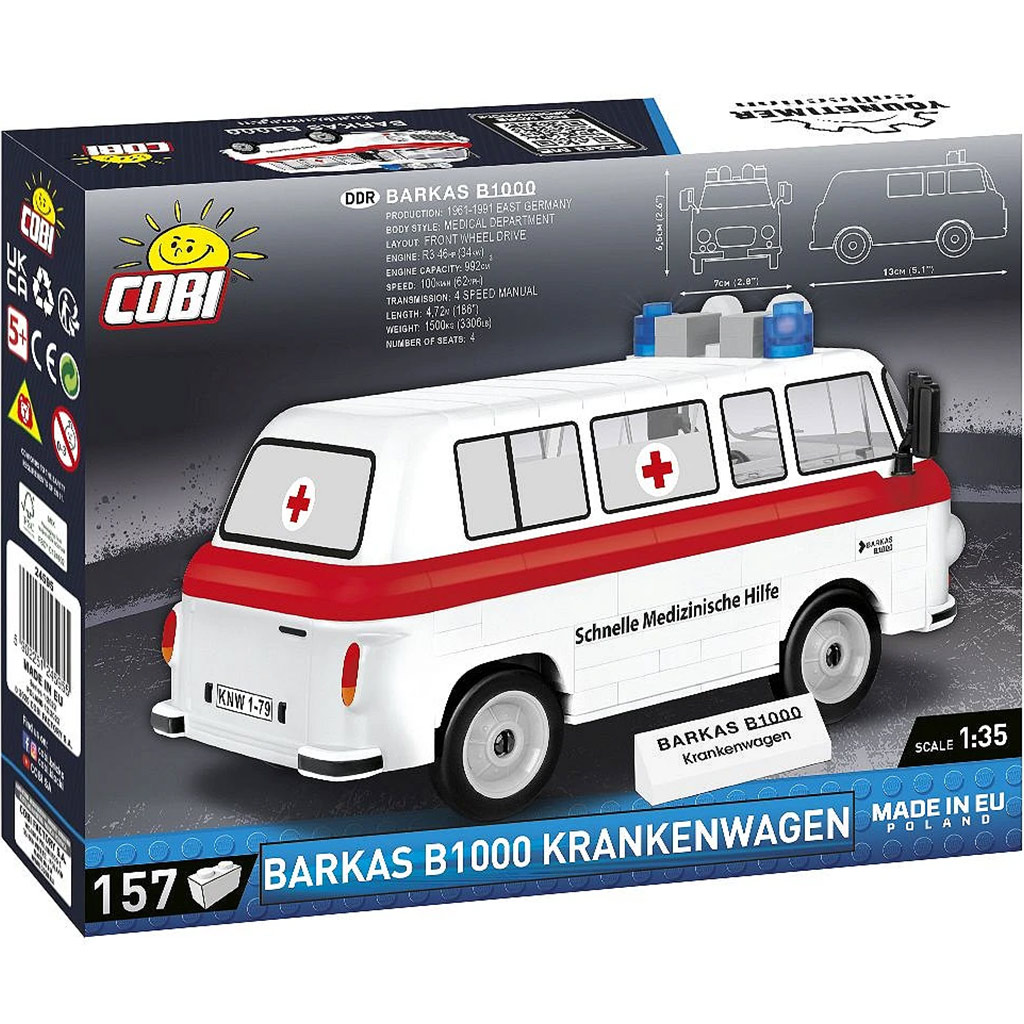 COBI: Stavebnica sanitky Barkas B1000 (24595) kép 3