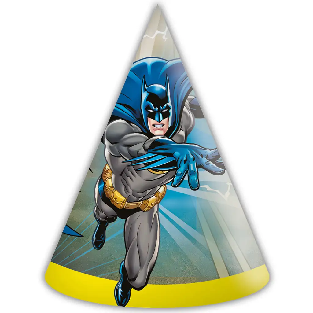 Batman papír party kalap 6db-os szett kép 1