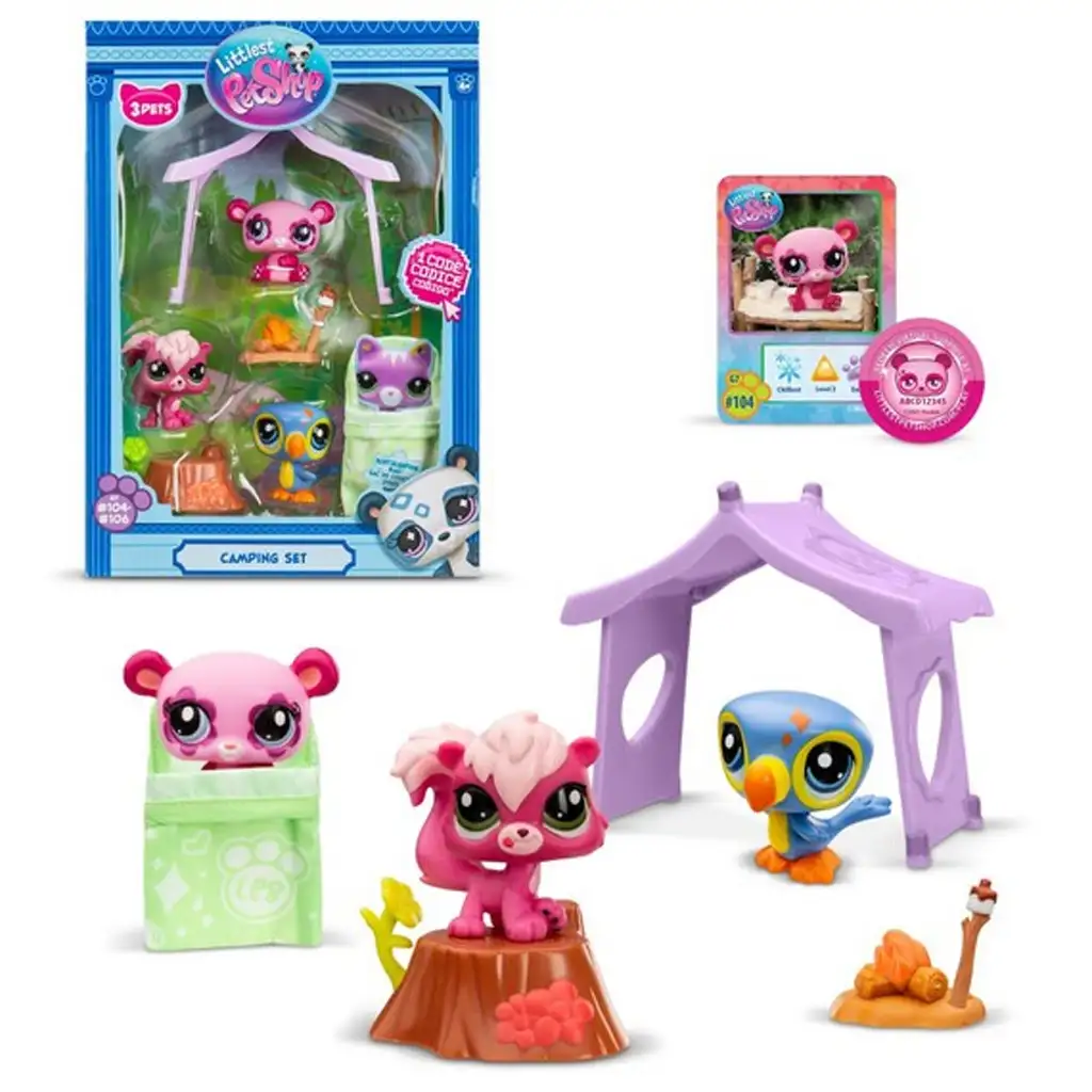 Littlest Pet Shop: Kemping 3-darabos figura csomag 2. sorozat