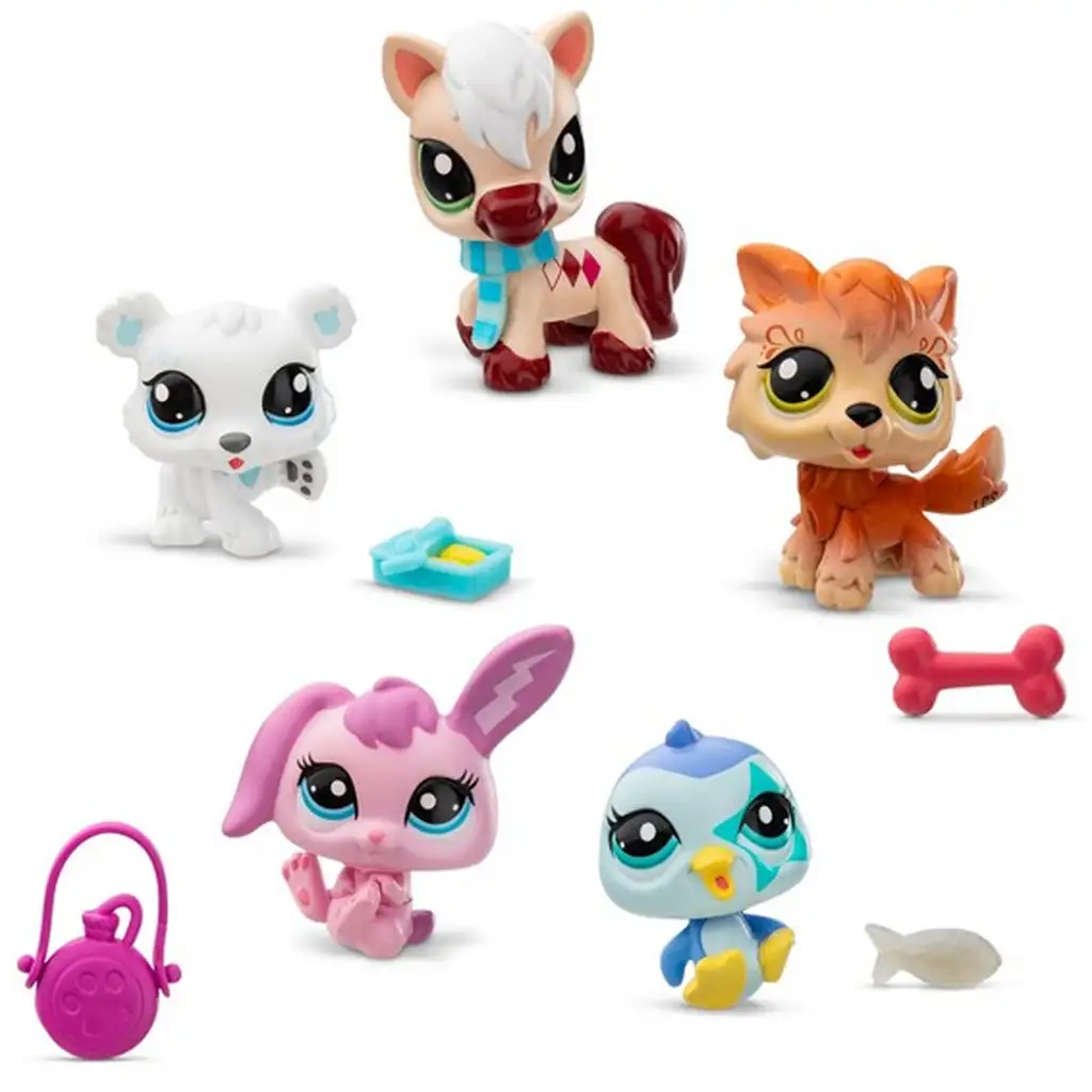 Littlest Pet Shop: Zimní priatelia 5-dielna figúrková sada 2. séria kép 2
