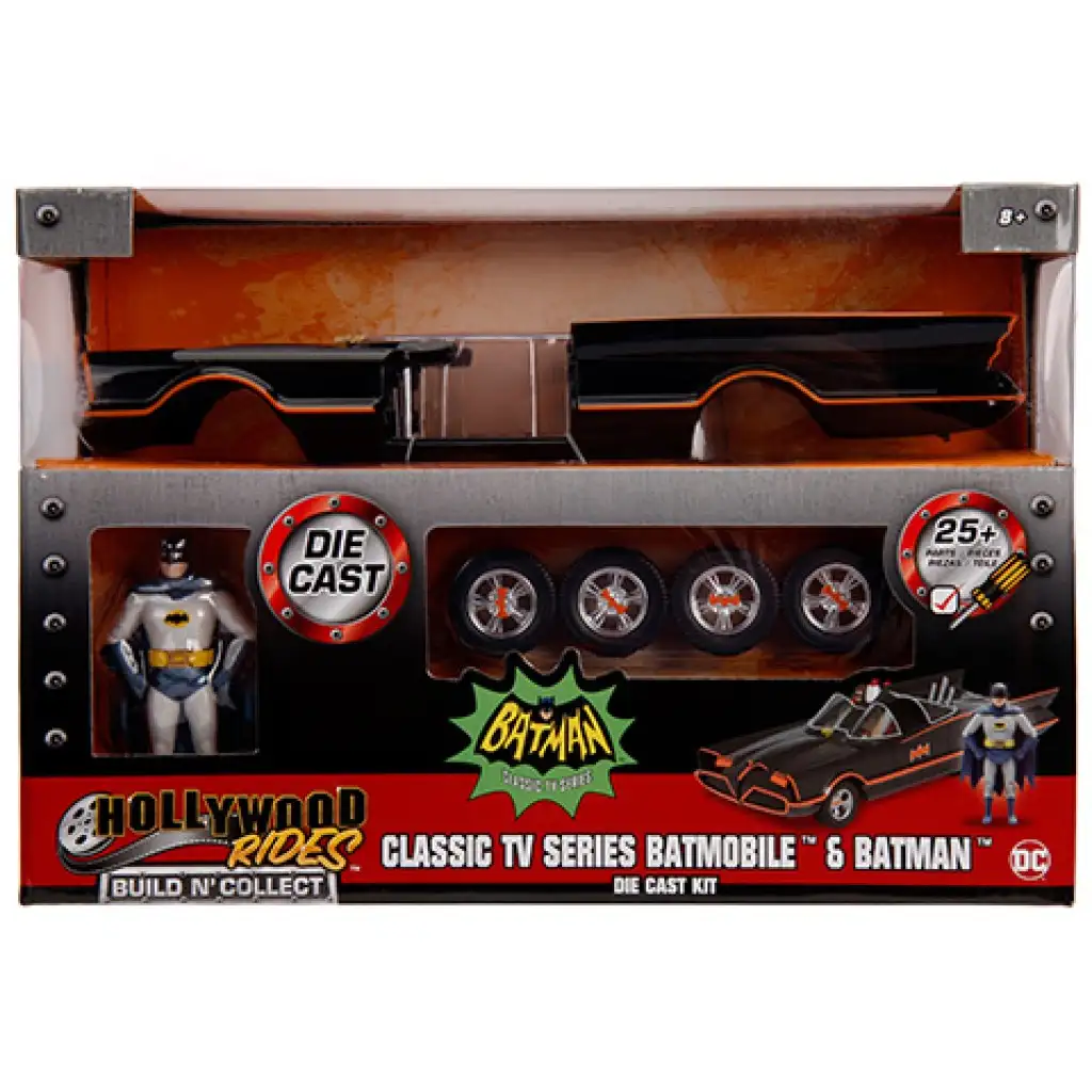 Batman: Animated Classic TV Batmobile összeszerelhető fém autó 1/24 - Simba Toys kép 1