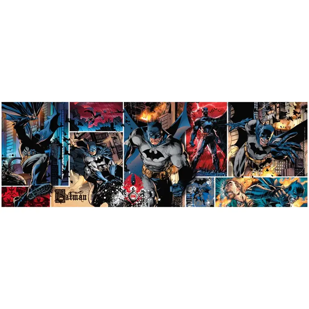 Batman 1000-dielna panoramatická puzzle s plagátom - Clementoni kép 2