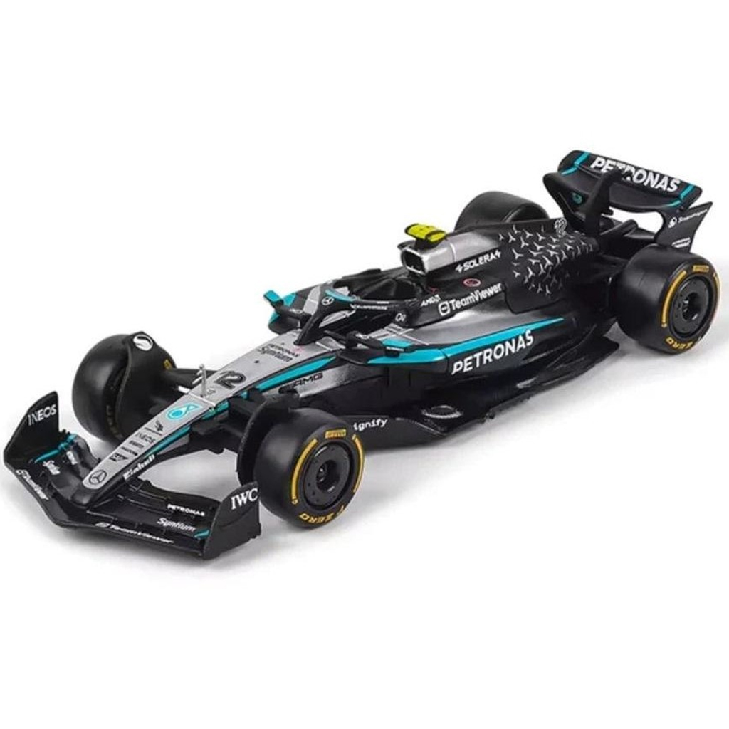 Bburago: Mercedes‑AMG Petronas F1 W16 (2025) závodné auto, kovový model v mierke 1:64 (Andrea Kimi Antonelli #12) kép 2