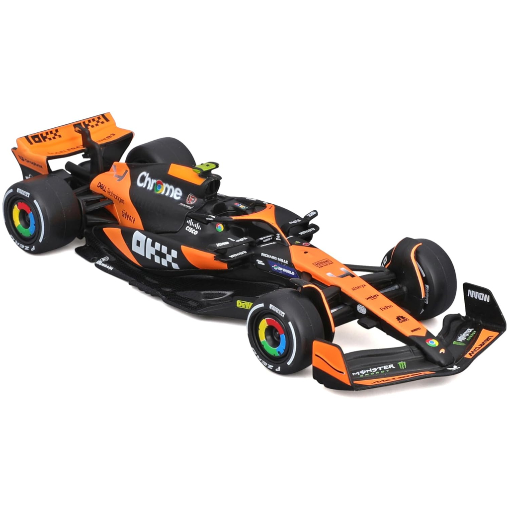 Bburago: McLaren Racing MCL38 (2024) kovový model F1 závodného auta 1/43 (Lando Norris #4) kép 2