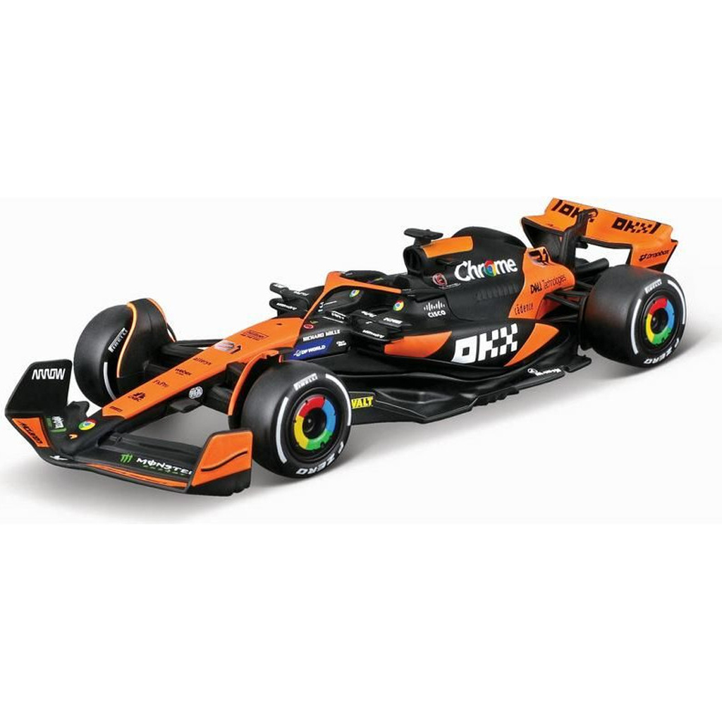 Bburago: McLaren MCL38 Miami Grand Prix 2024 F1 pretekárske auto, kovový model v mierke 1:43 (Oscar Piastri #81) kép 2
