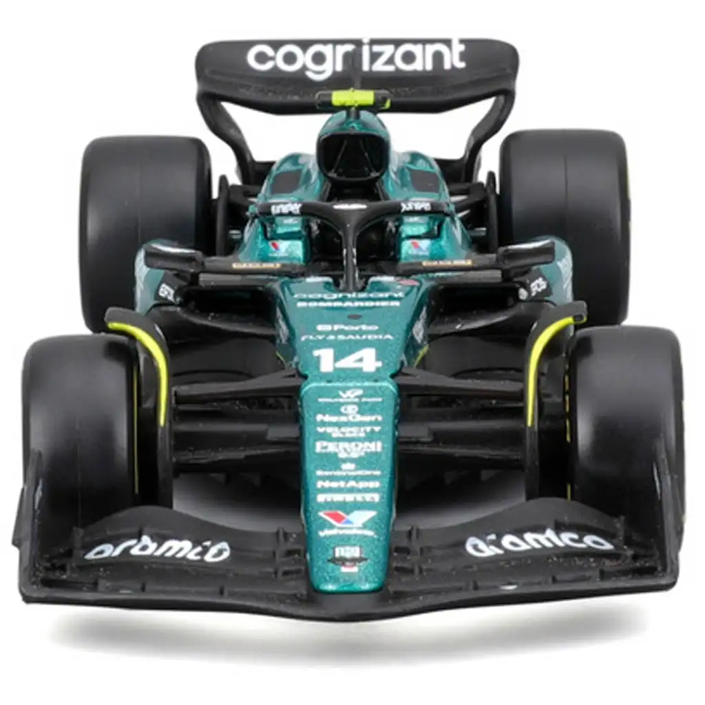 Bburago: Aston Martin AMR23 F1 pretekárske auto kovový model 1/43 (Fernando Alonso #14) kép 3