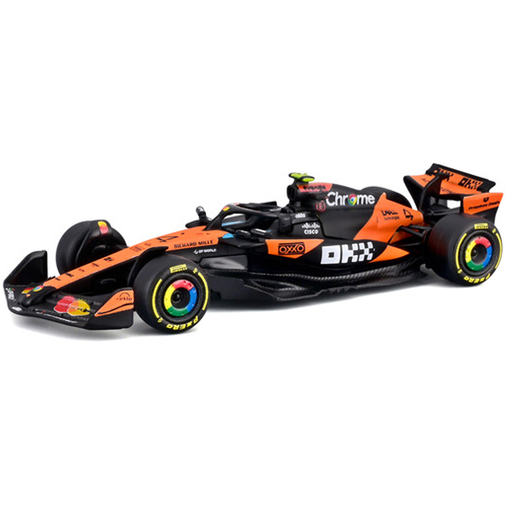 Bburago: McLaren MCL39 Norris F1 (2025) pretekársky automobil, kovový model v mierke 1/64 (Lando Norris #4) kép 2