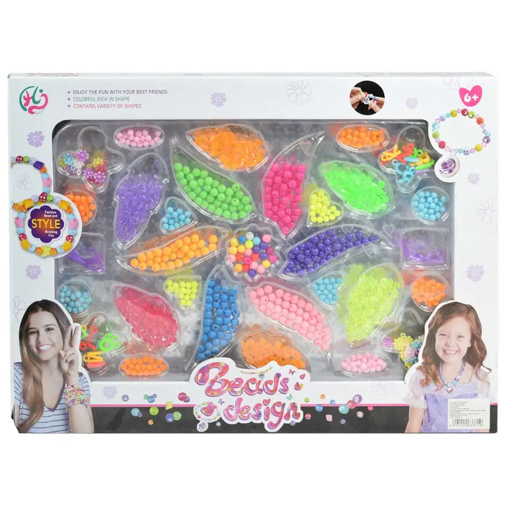 Beads Design: Set na výrobšu šperkov 500+ farebných a trblietavých perál