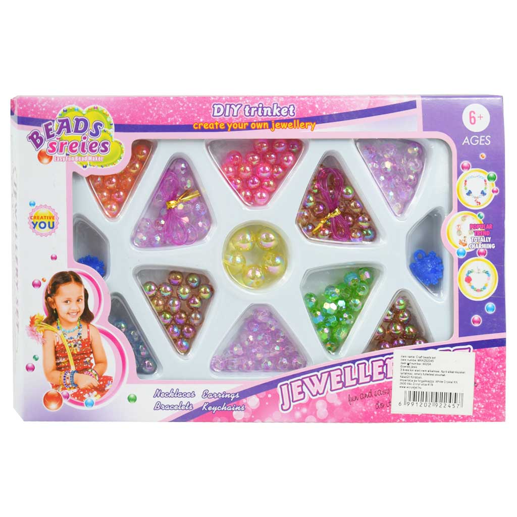 Beads Series: Set na výrobu šperkov 200+ farebných perál a prívesky kép 1