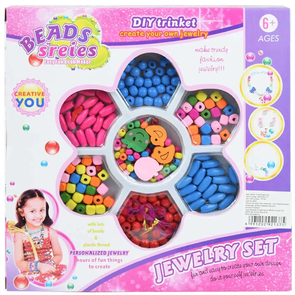 Beads Series: Set na výrobu šperkov 300+ farebných perál - rôzne tvary