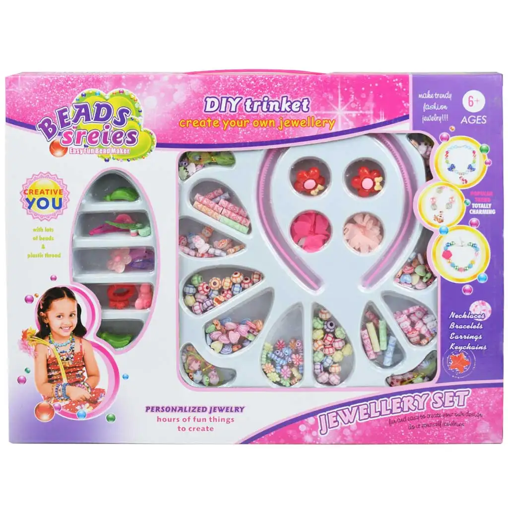 Beads Series: Set na výrobu šperkov 500+ farebných perál a čelenka
