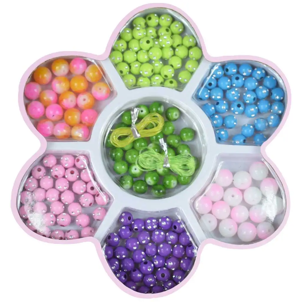 Beads Series set na výrobu šperkov, s korálkami a priadzou kép 2