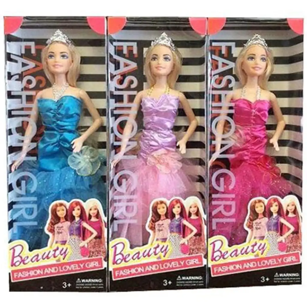 Fashion Girl divatbaba estélyi ruhában 30cm háromféle változatban kép 1