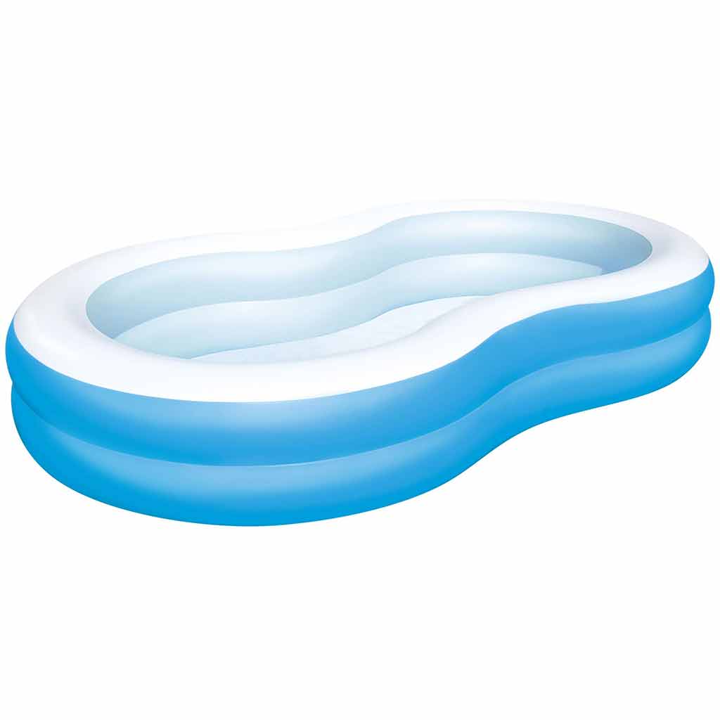 Bestway: Family Pool Lagoon családi ovális kétgyűrűs medence 262 x 157 x 46 cm kép 1