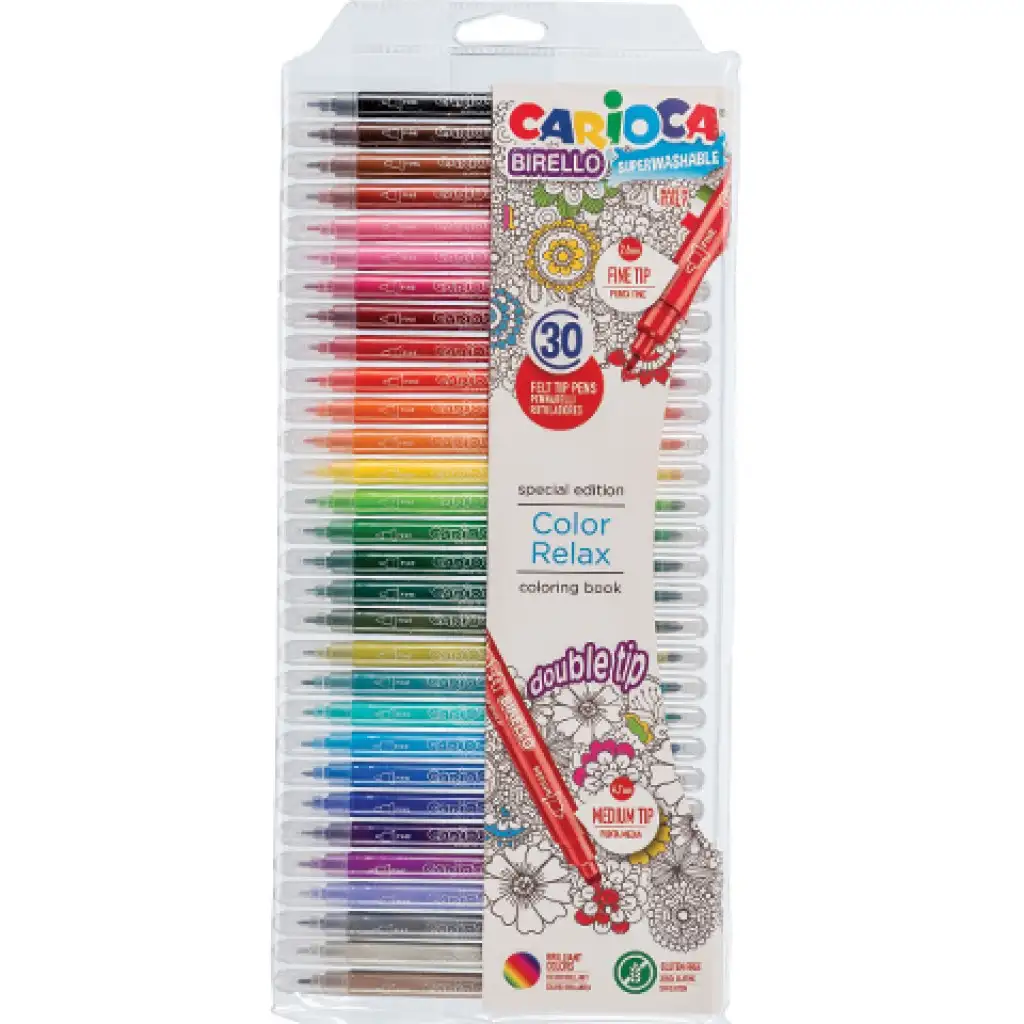 Birello Color Relax set obojstranných fixiek 30 ks - Carioca