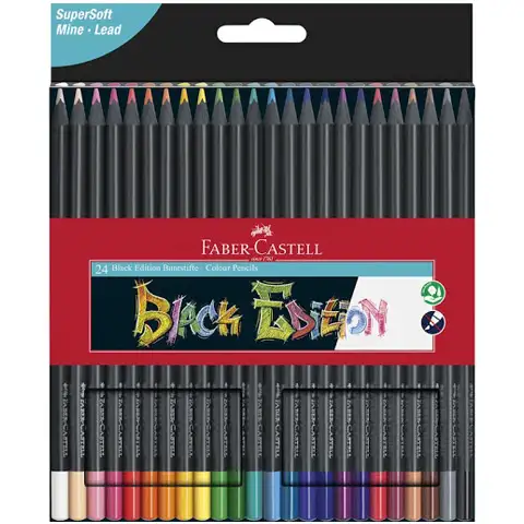 Faber-Castell: Black Edition 24 dielny set farebných ceruziek