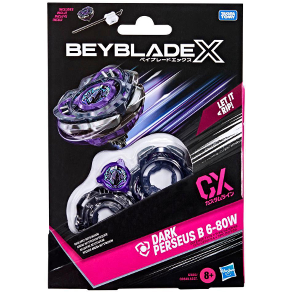 Beyblade X Štartovací balíček: Dark Perseus B 6-80W CX štartovacia sada - Hasbro