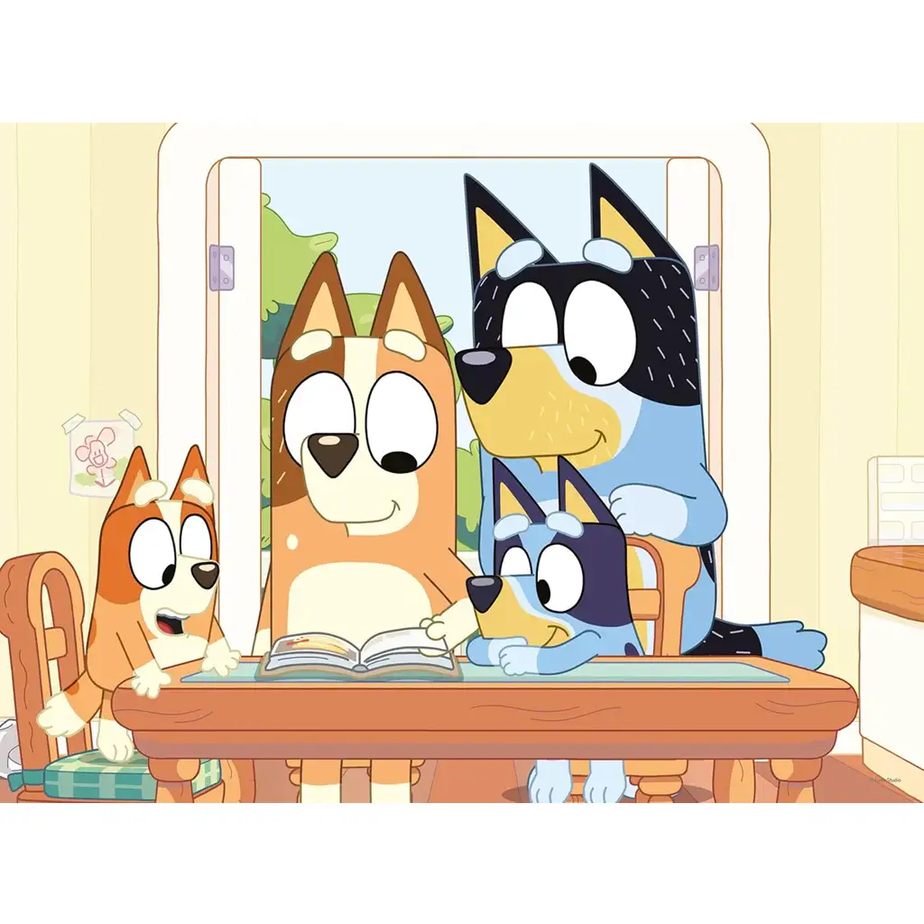 Bluey 2 v 1 24-dielne puzzle a omaľovánka 50x35 cm - Lisciani kép 2