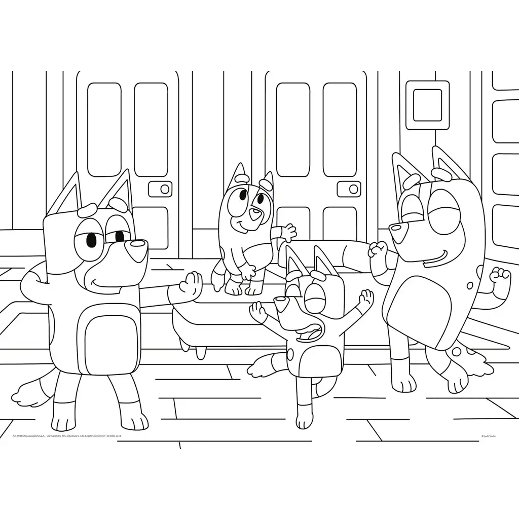 Bluey 2 v 1 24-dielne puzzle a omaľovánka 50x35 cm - Lisciani kép 3