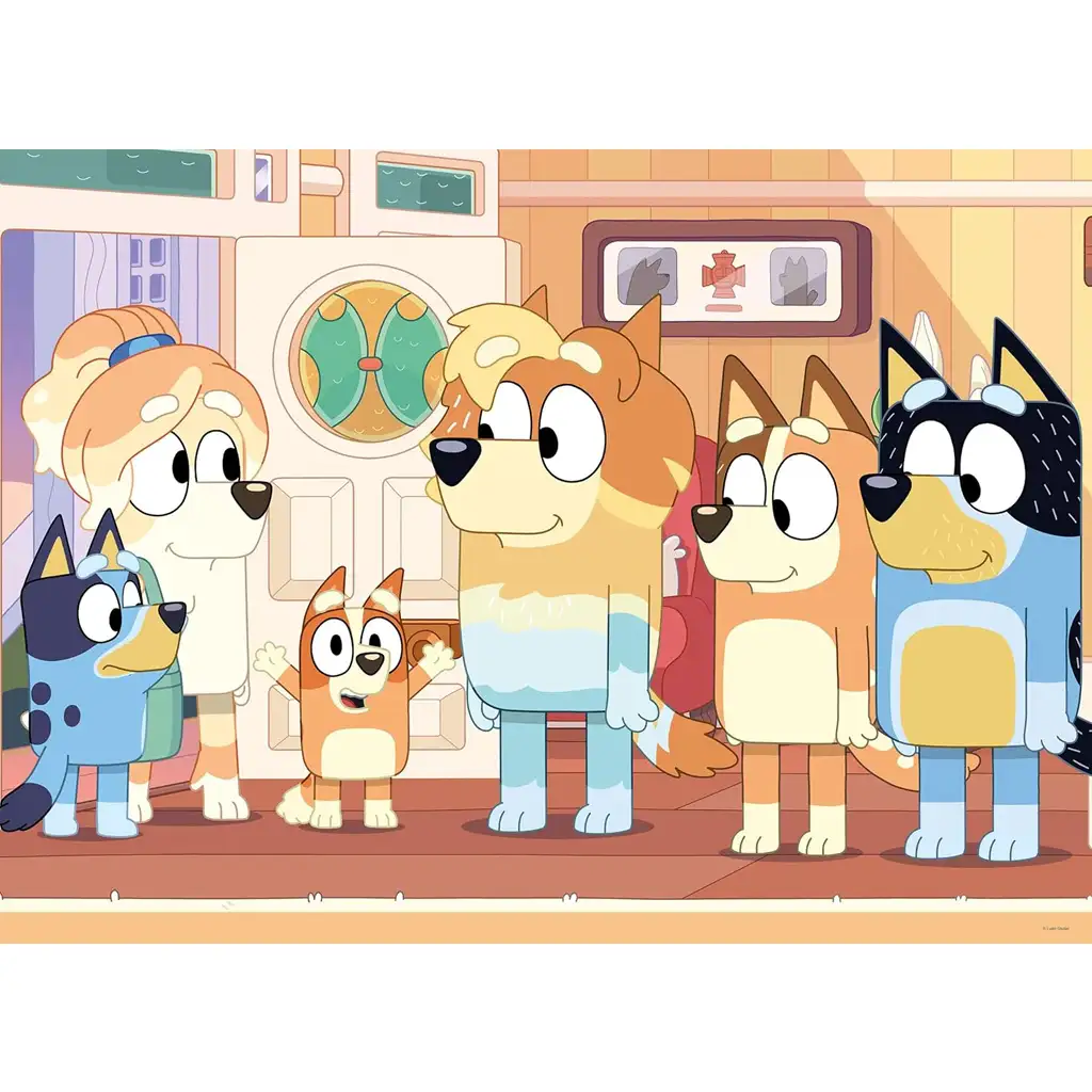 Bluey a priatelia 2 v 1 24-dielne maxi podlahové puzzle a omaľovánka 35x25 cm - Lisciani kép 2