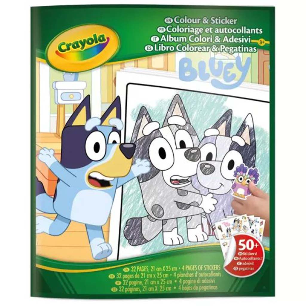 Crayola: Omaľovánka a nálepková knižka - Bluey