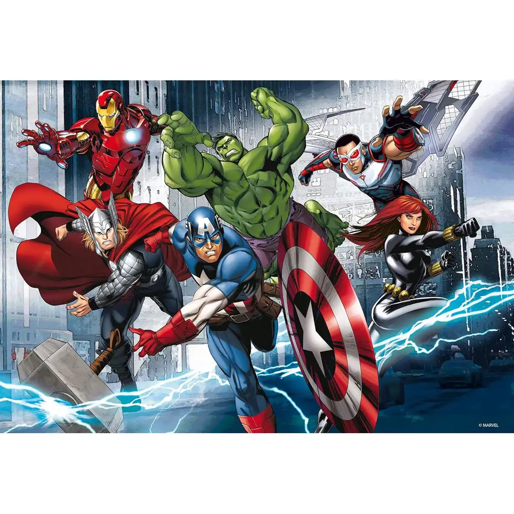 Avengers: Hrdinovia 2 v 1, 60-dielne puzzle a omaľovánka 50x35 cm – Lisciani kép 2
