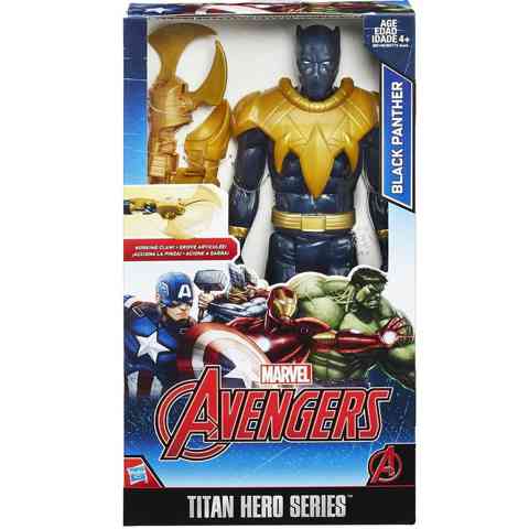 Bosszúállók Titan Hero: Fekete Párduc fegyverrel 30cm-es figura kép 1