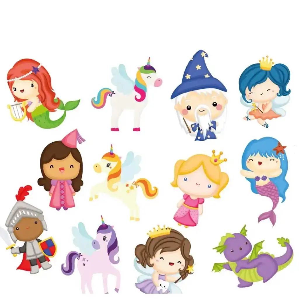 Buddy&Barney: Sada na lepenie na dlaždice meniace farby - Rozprávkové dievčatá kép 2