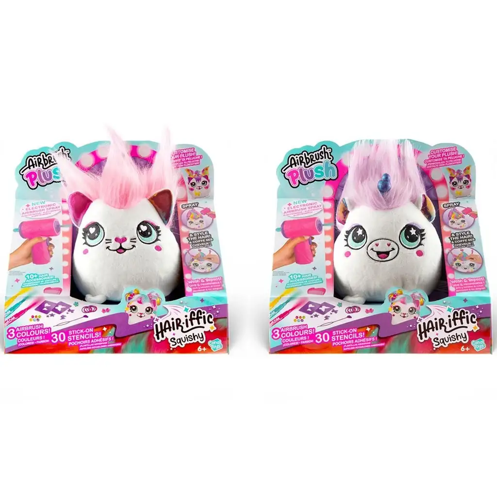 Airbrush farbiteľné zvieratká Hairific mäkký kamarát v dvoch variantoch 1ks
