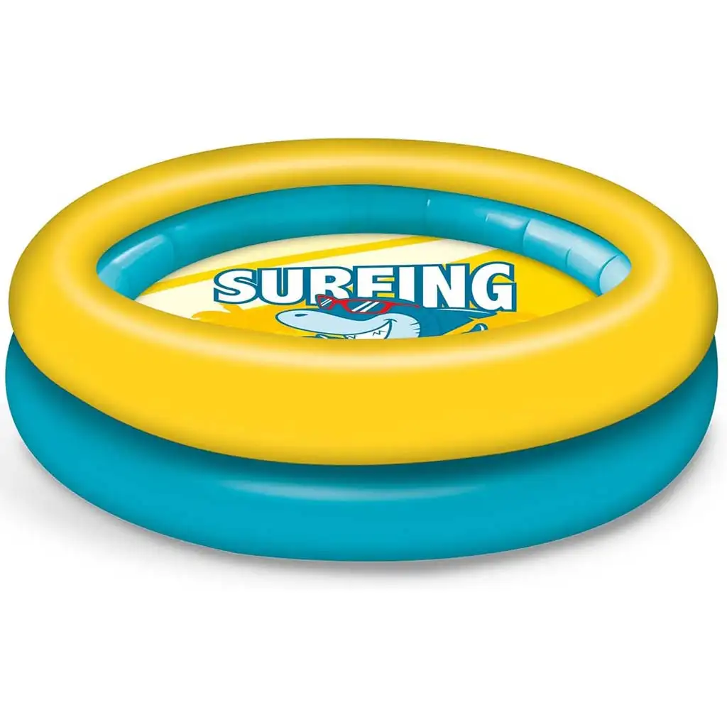 Cápa mintás felfújható 2 gyűrűs medence 100cm - Mondo Toys kép 1
