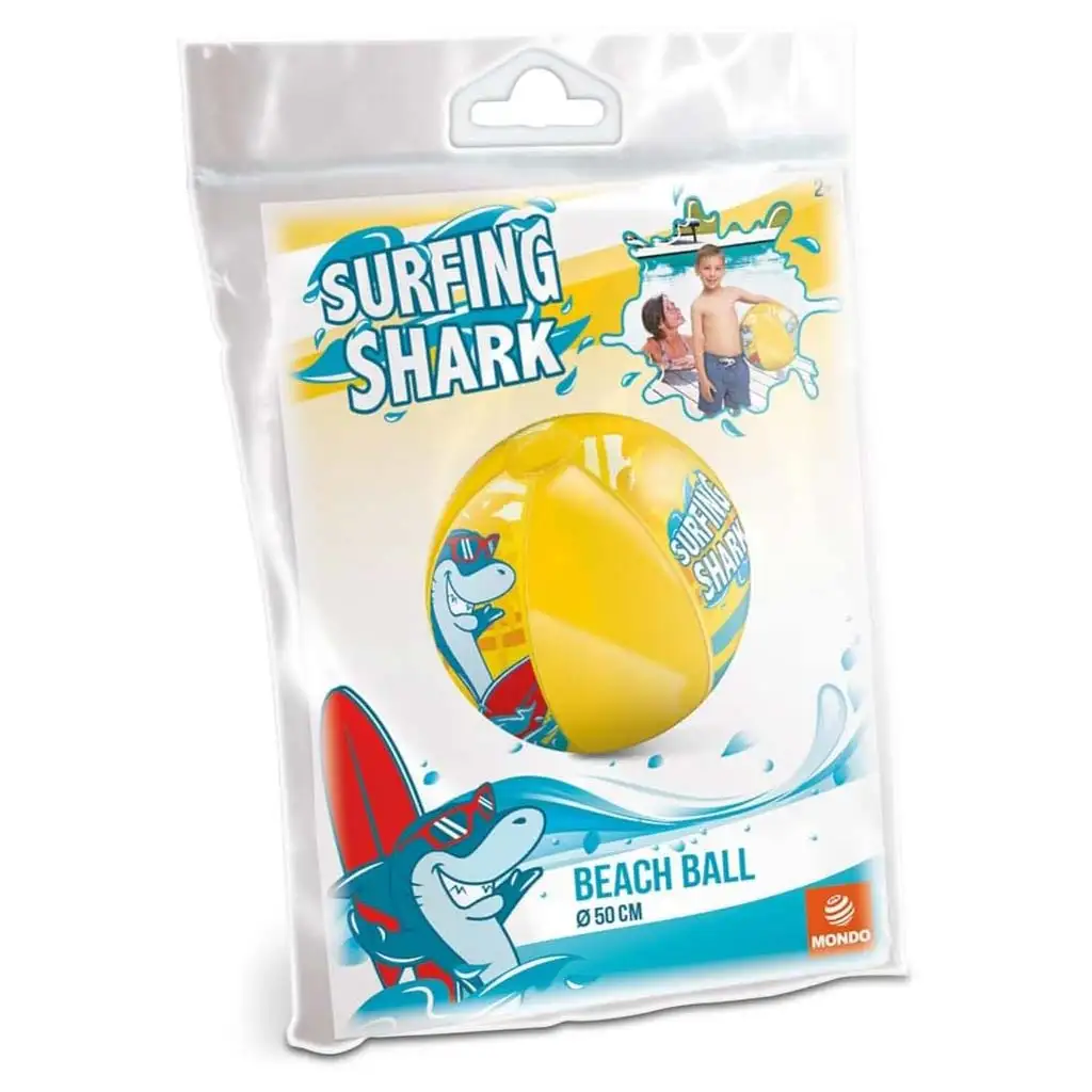 Nafukovacia plážová lopta so vzorom žraloka 50 cm - Mondo Toys kép 2