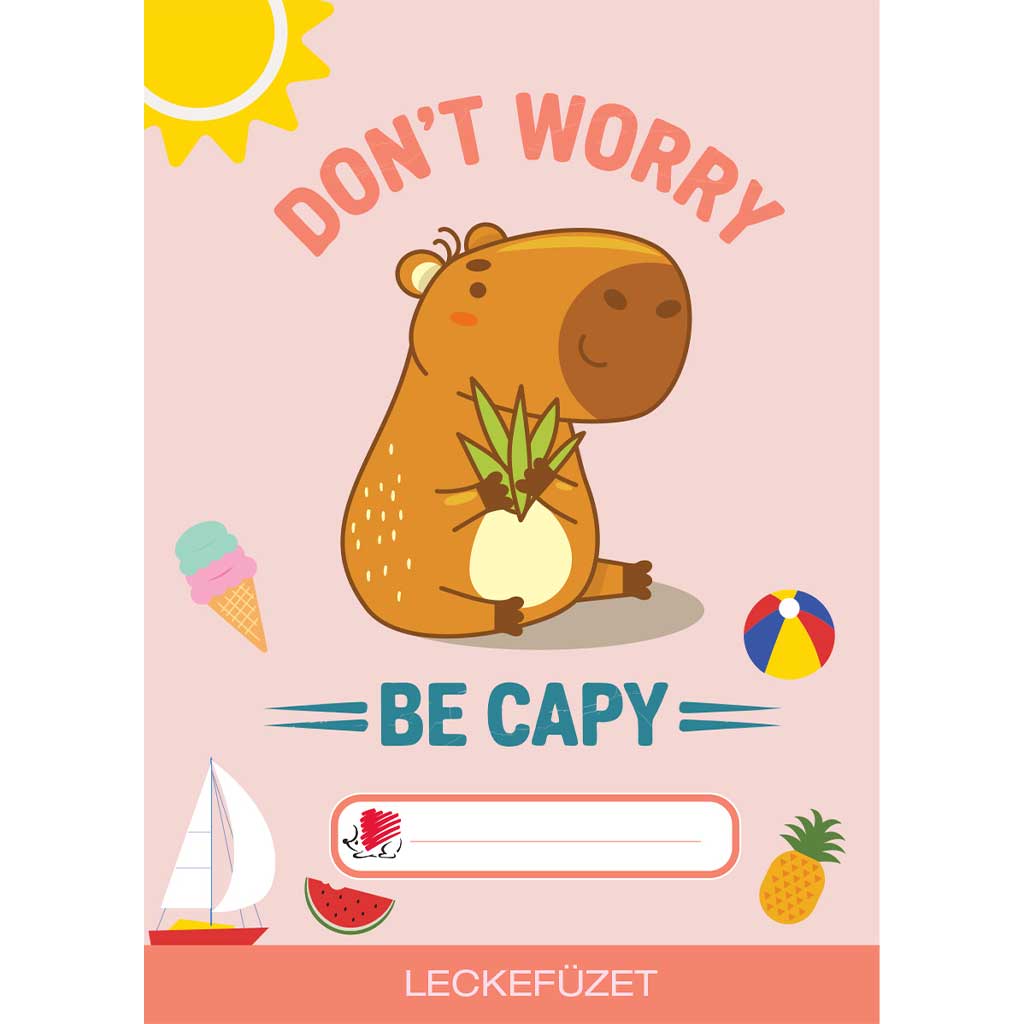 ICO: Süni Capybara mintás leckefüzet A/5-ös kép 1