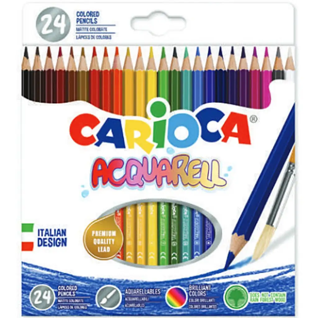 Carioca: Acquarell farebné ceruzky 24 ks set