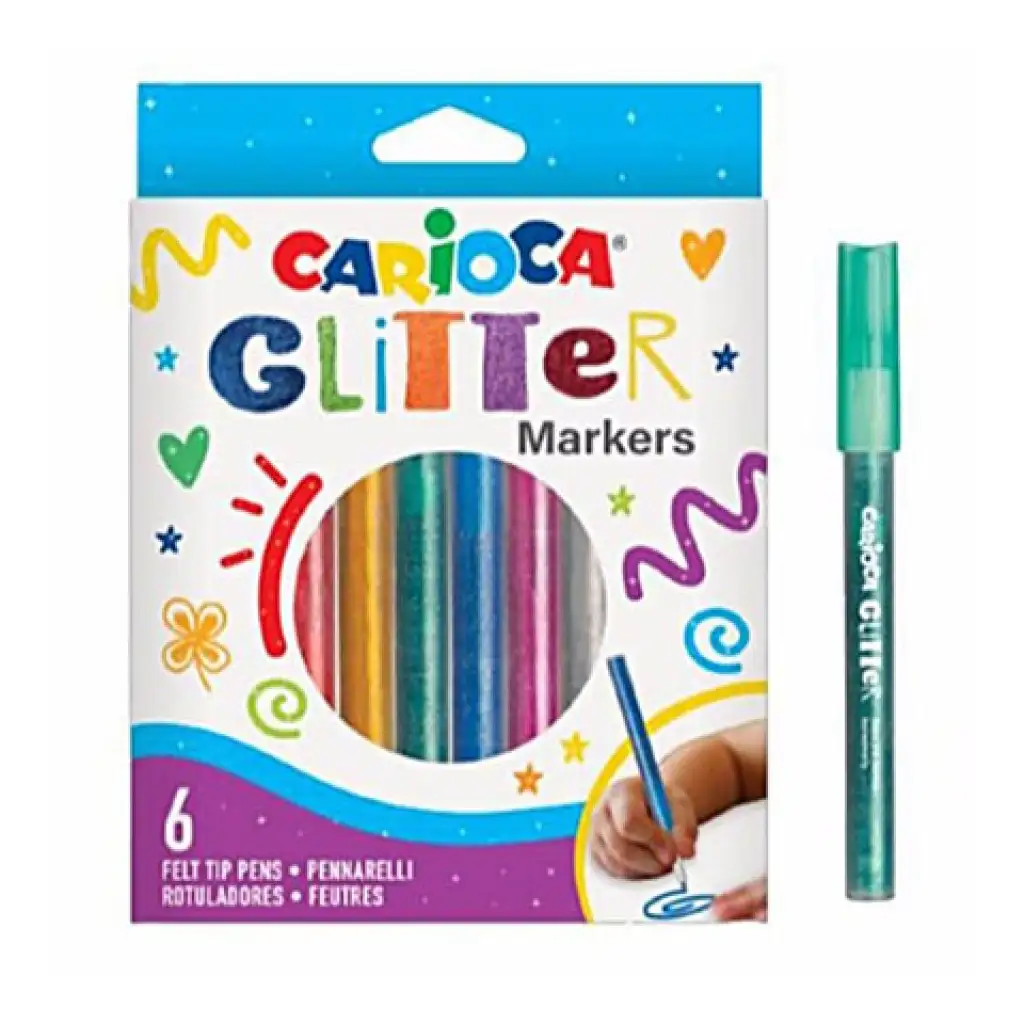 Glitrové fixky, 6 dielny set - Carioca