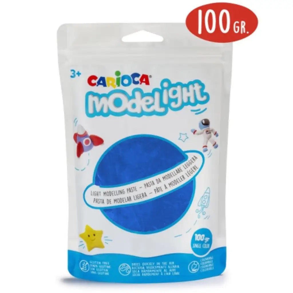 Modelight 100g-os kék gyurma - Carioca kép 1