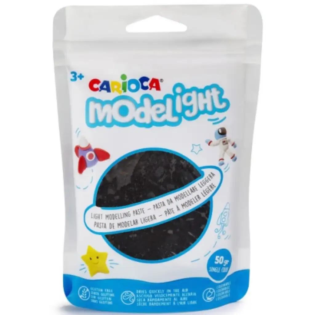 Modelight 50g-os fekete gyurma - Carioca kép 1