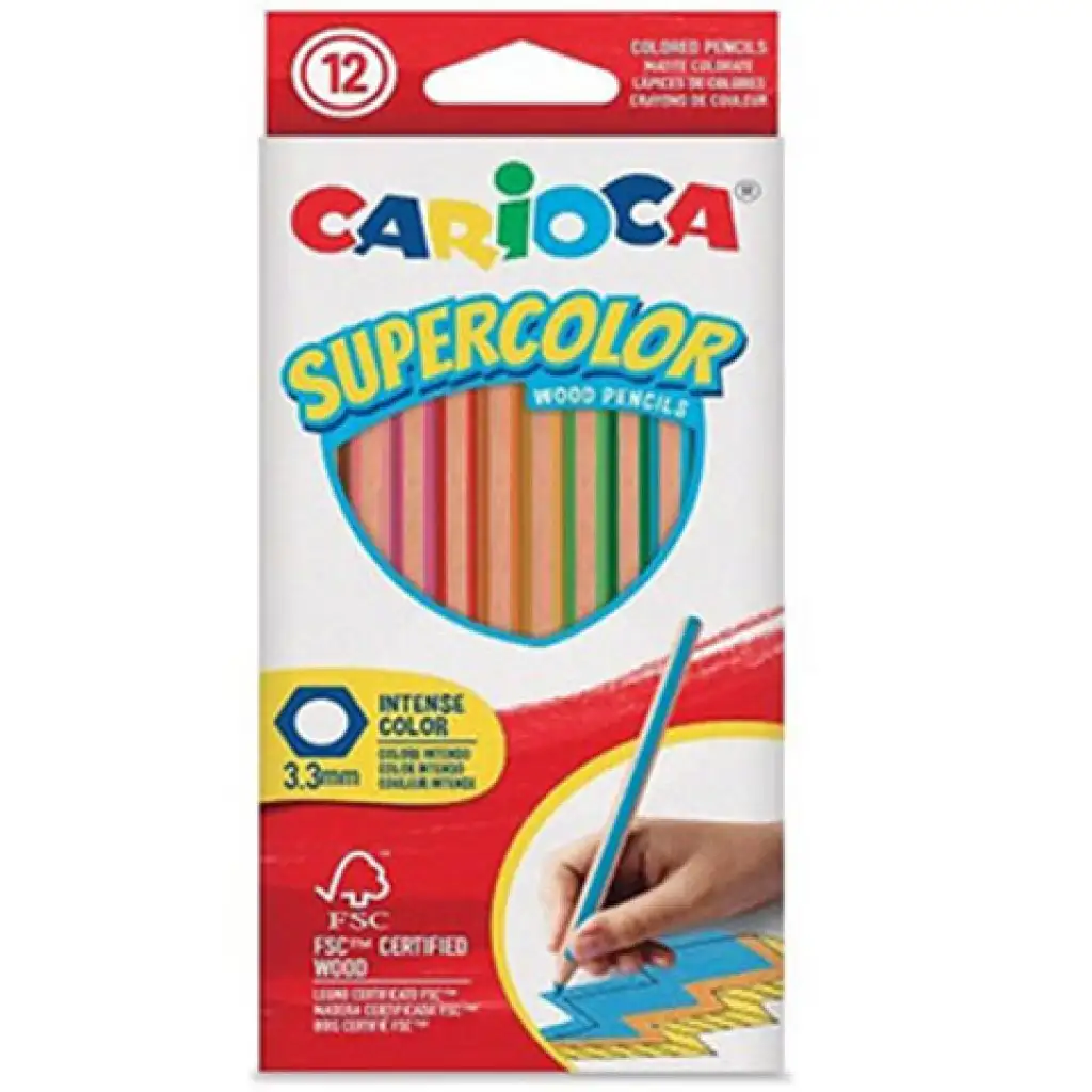 Supercolor12-dielny set farebných ceruziek - Carioca