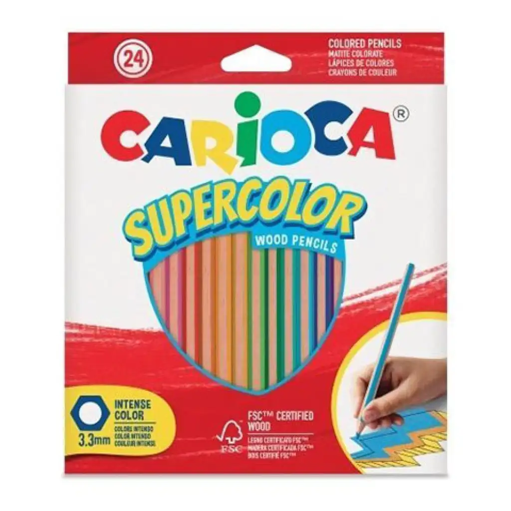 Supercolor 24-dielny set farebných ceruziek - Carioca kép 1